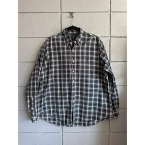 Ralph Lauren Flannel Plaid Button Down size XL Skater Y2K